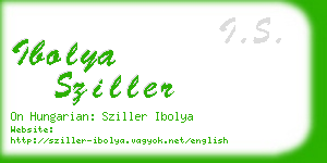 ibolya sziller business card